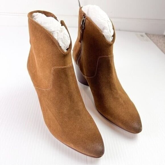 Ariat Two24 Boots womens 9 Brown Leather Meadow Brook Ankle Western Side Zip - Picture 2 of 11